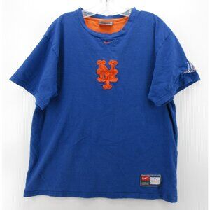 VINTAGE New York Mets Shirt Medium Nike Genuine Merchandise Y2K MLB *